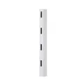 Extra post made of vinyl for a four-rail fence - white