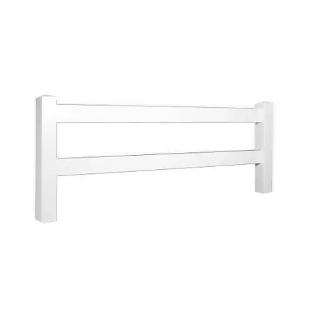 Ogrodzenie winylowe 2-przegrodowe, wys. 91,44 cm, dł. 2,4 m - kolor biały